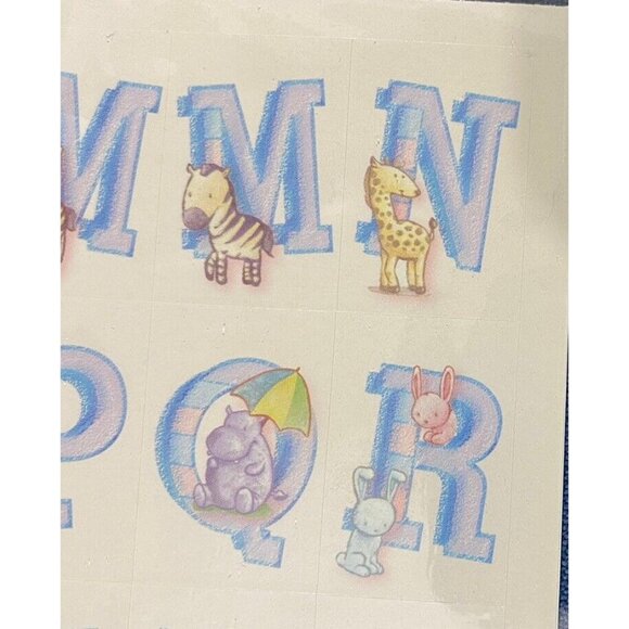 K & Company Vintage Noah's Ark Alphabet Nursery Stickers - Picture 3 of 4